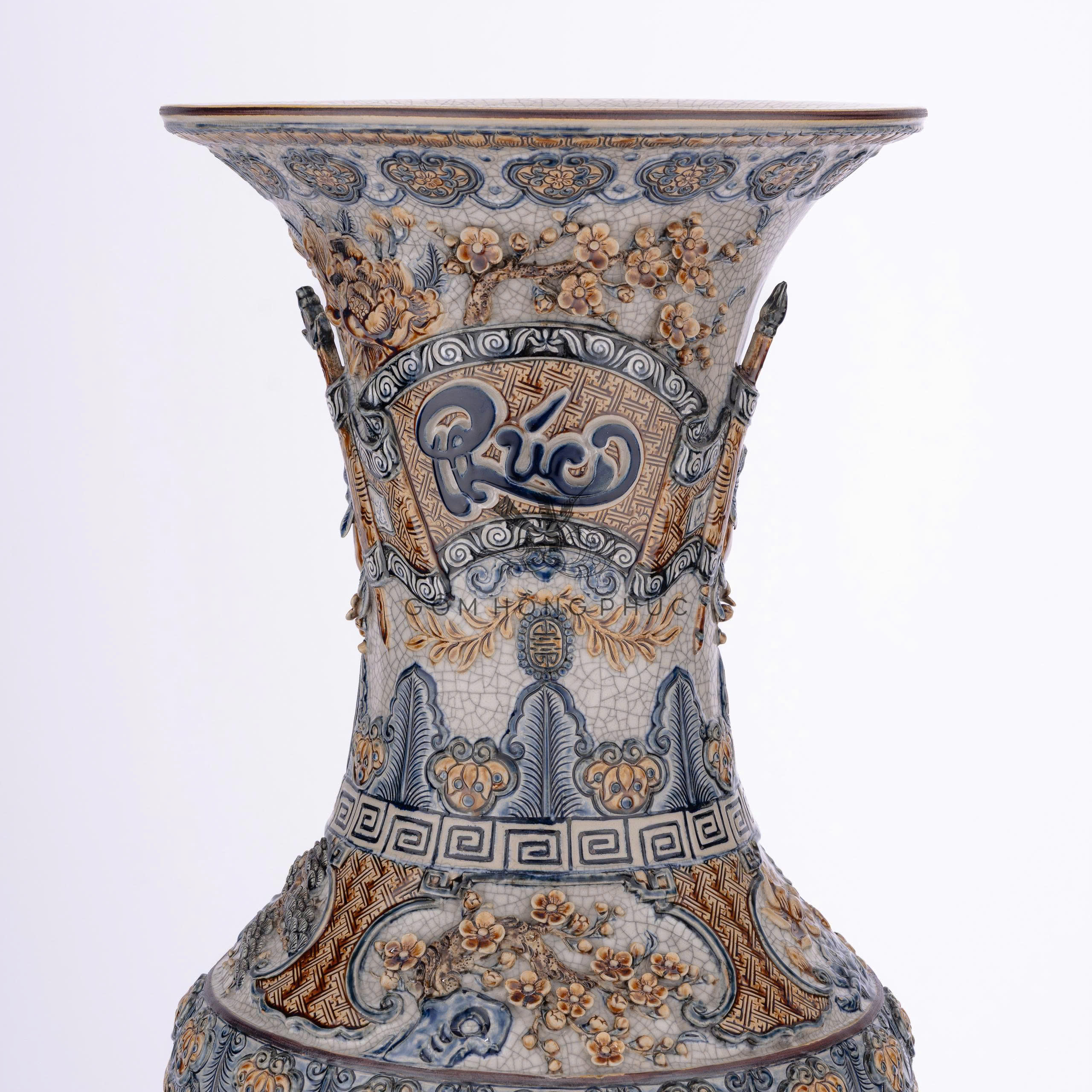 Lộc Bình Tứ Cảnh Phúc Đức M6 Rạn