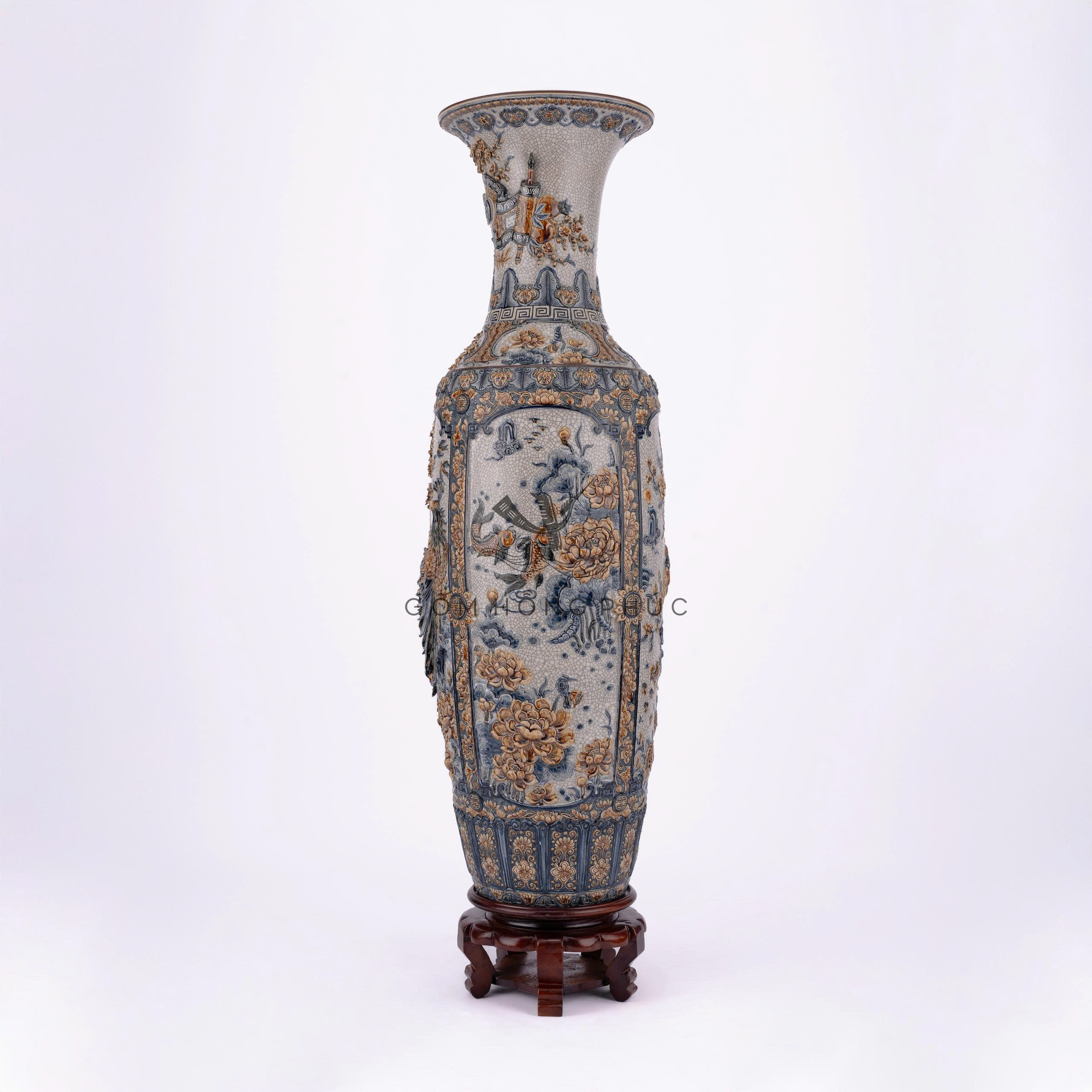 Lộc Bình Tứ Cảnh Phúc Đức M6 Rạn