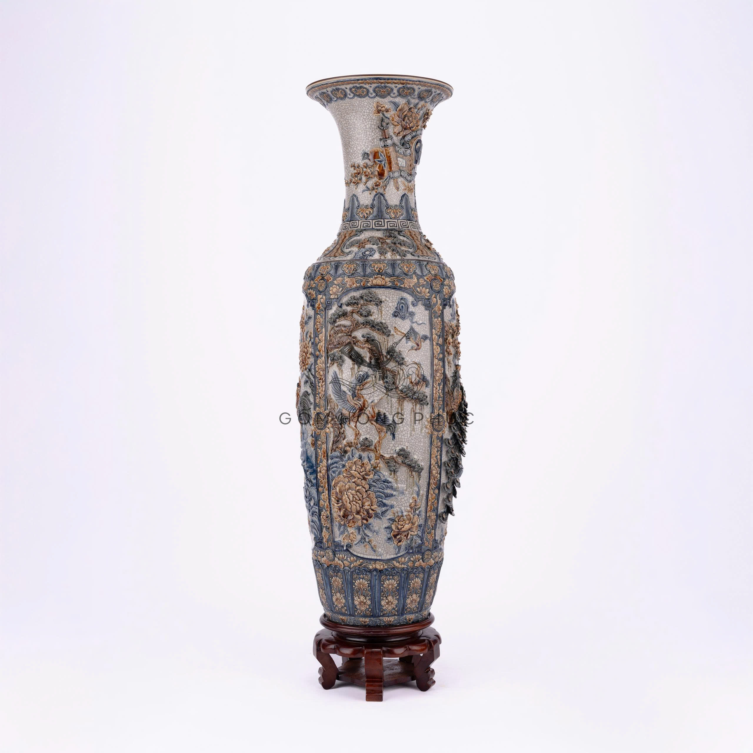 Lộc Bình Tứ Cảnh Phúc Đức M6 Rạn