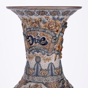 Lộc Bình Tứ Cảnh Phúc Đức M6 Rạn