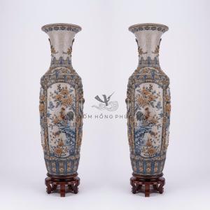 Lộc Bình Tứ Cảnh Phúc Đức M6 Rạn