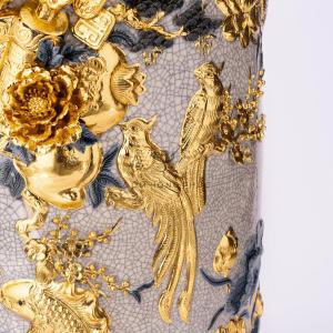 Lộc Bình Phúc Đức M6 Rạn Dát Vàng