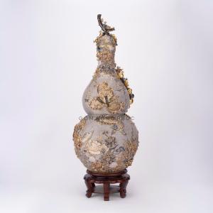 Hồ Lô Cá Rồng Kênh Bong Vẽ Vàng 24k M6