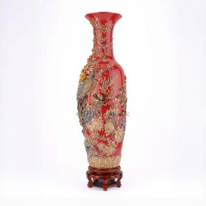 Lộc Bình Công M6 Đỏ Vẽ Vàng