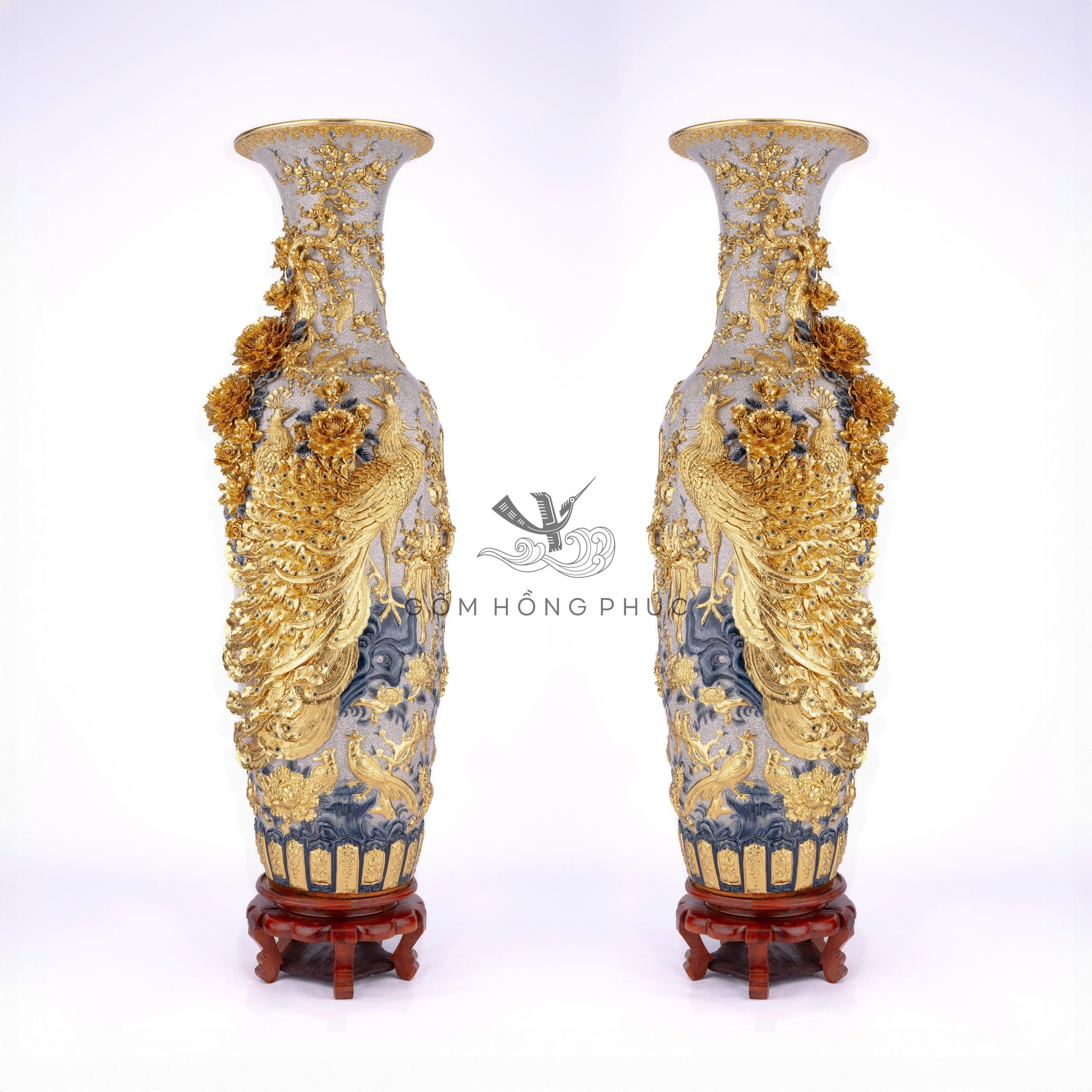 Lộc Bình Công M6 Rạn Dát Vàng